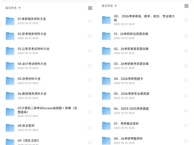 单套资料在外面至少卖几百！考试资料教程大合集，包括考公、软考、教资、考研、法考等等 【 4.3TB 】